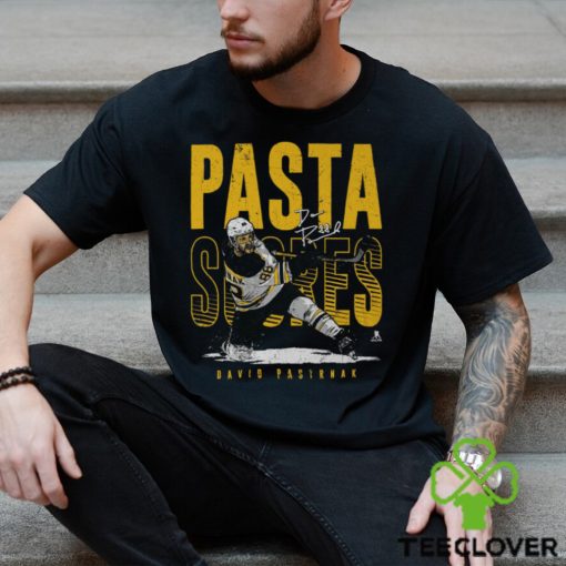 David Pastrnak Boston Pasta Scores WHT SHIRT