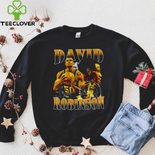 David Robinson Basketball Yellow Design 90s hoodie, sweater, longsleeve, shirt v-neck, t-shirt