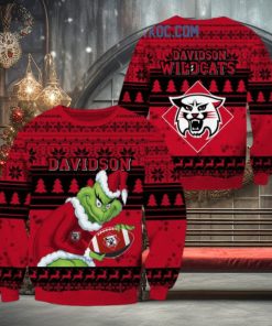 Davidson Wildcats Grinch NCAA Christmas Ugly Sweater