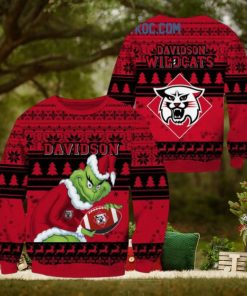 Davidson Wildcats Grinch NCAA Christmas Ugly Sweater