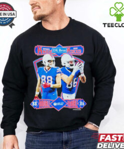 Dawson Knox and Dalton Kincaid Double Trouble DK Bros Buffalo Bills shirt