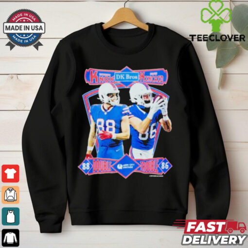 Dawson Knox and Dalton Kincaid Double Trouble DK Bros Buffalo Bills shirt