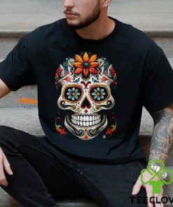 Day Of The Dead Inspired Sugar Skull T Shirt