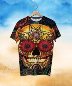 Day Of The Dead Sugar Skull Hawaiian Shirt 3D Printed Graphic Tees