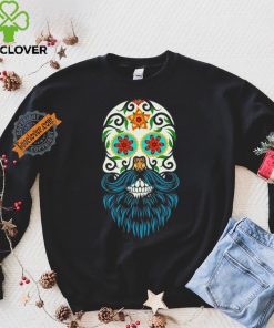 Day of the Dead Sugar Skull Beard T shirt CL