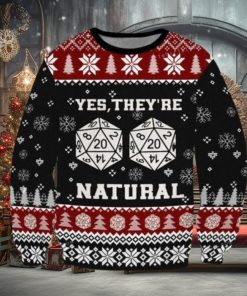 Dd Yes They Are Natural Dungeon And Dragons Initiative Galaxy Dragon Dice Gaming Ugly Sweater Party