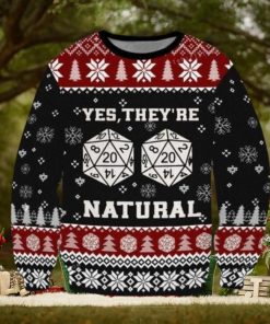 Dd Yes They Are Natural Dungeon And Dragons Initiative Galaxy Dragon Dice Gaming Ugly Sweater Party