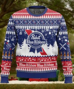 De pabst blue ribbon beer ugly christmas sweater