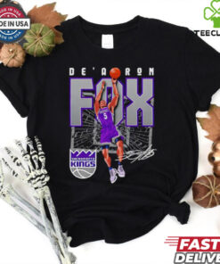 De’Aaron Fox Sacramento Kings Basketball shattered signature shirt