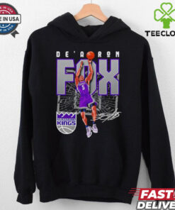 De’Aaron Fox Sacramento Kings Basketball shattered signature shirt