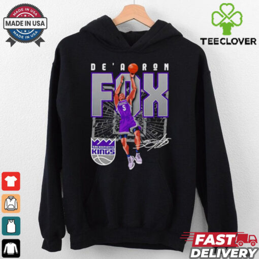 De’Aaron Fox Sacramento Kings Basketball shattered signature shirt