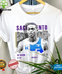 De’Aaron Fox Sacramento Kings basketball player information paper shirt