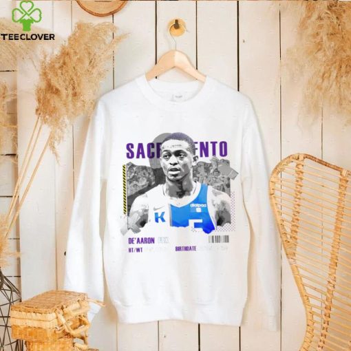 De’Aaron Fox Sacramento Kings basketball player information paper hoodie, sweater, longsleeve, shirt v-neck, t-shirt