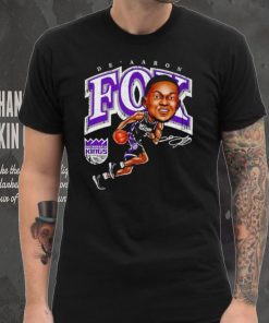 De’Aaron Fox Sacramento Kings cartoon caricature signature shirt 1 De’Aaron Fox Sacramento Kings cartoon caricature signature shirt
