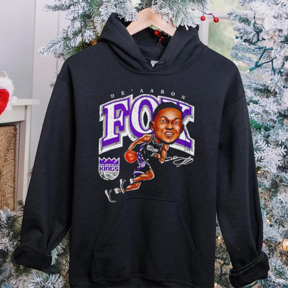 De’Aaron Fox Sacramento Kings cartoon caricature signature shirt De’Aaron Fox Sacramento Kings cartoon caricature signature shirt