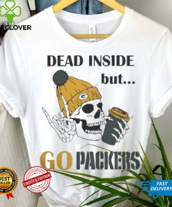 Dead Inside But go Packers Green Bay Packers Skeleton Logo shirt