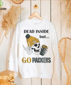 Dead Inside But go Packers Green Bay Packers Skeleton Logo hoodie, sweater, longsleeve, shirt v-neck, t-shirt