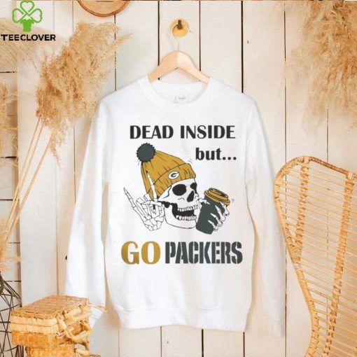 Dead Inside But go Packers Green Bay Packers Skeleton Logo hoodie, sweater, longsleeve, shirt v-neck, t-shirt