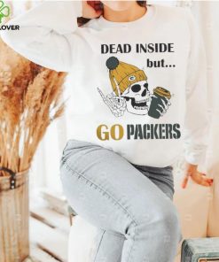 Dead Inside But go Packers Green Bay Packers Skeleton Logo hoodie, sweater, longsleeve, shirt v-neck, t-shirt