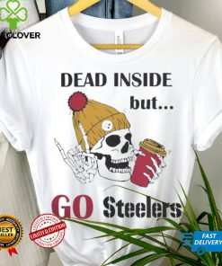 Dead Inside But go Steelers Pittsburgh Steelers Skeleton Logo shirt