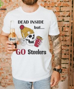 Dead Inside But go Steelers Pittsburgh Steelers Skeleton Logo hoodie, sweater, longsleeve, shirt v-neck, t-shirt