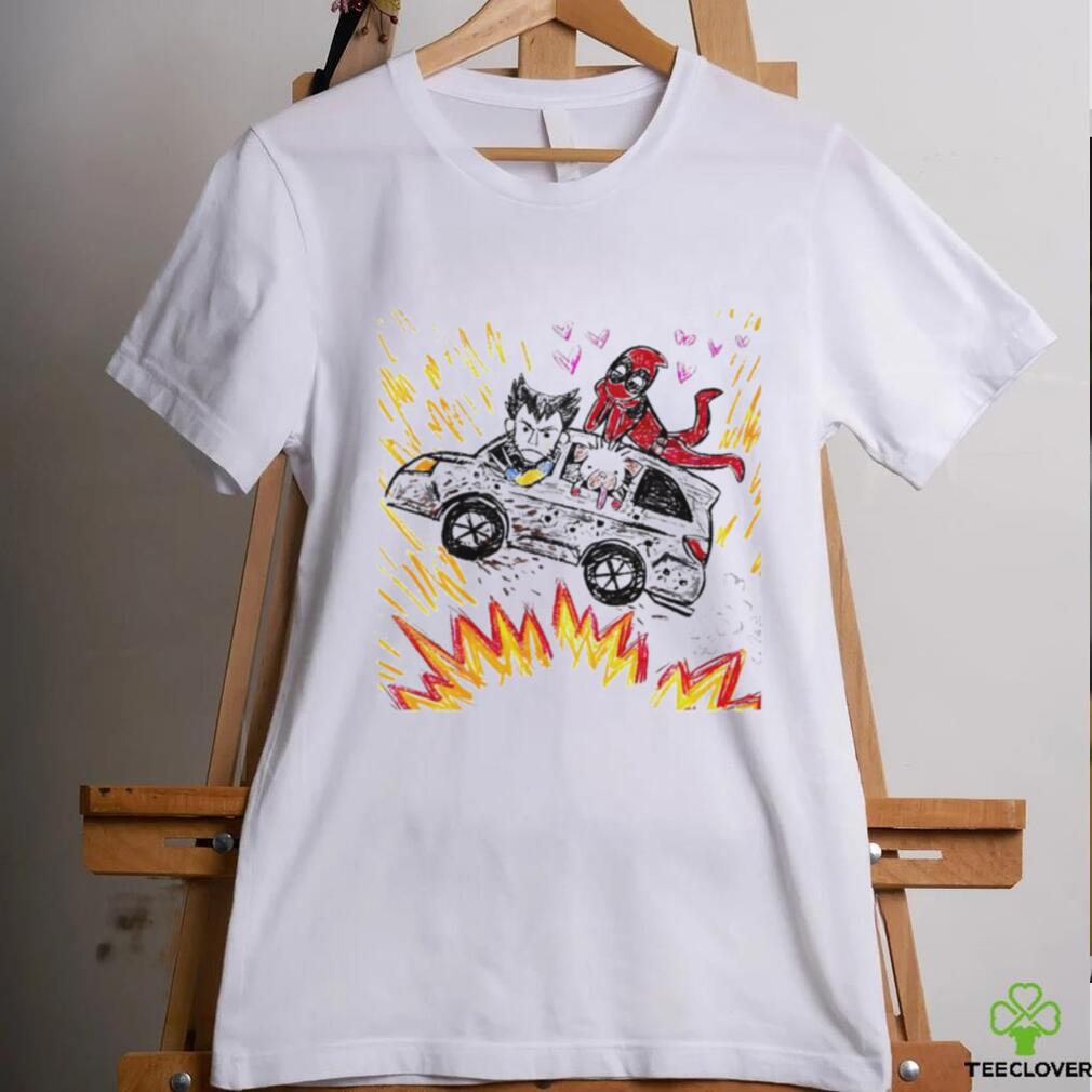 Dead Pool Wolverine And Dog Pool Doodle Shirt Dead Pool Wolverine And Dog Pool Doodle Shirt