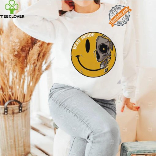 Dead inside emoji skull shirt