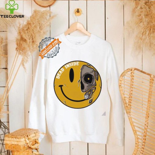 Dead inside emoji skull shirt