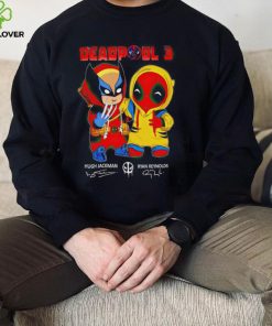 Deadpool 3 Hugh Jackman and Ryan Reynolds signatures chibi hoodie, sweater, longsleeve, shirt v-neck, t-shirt