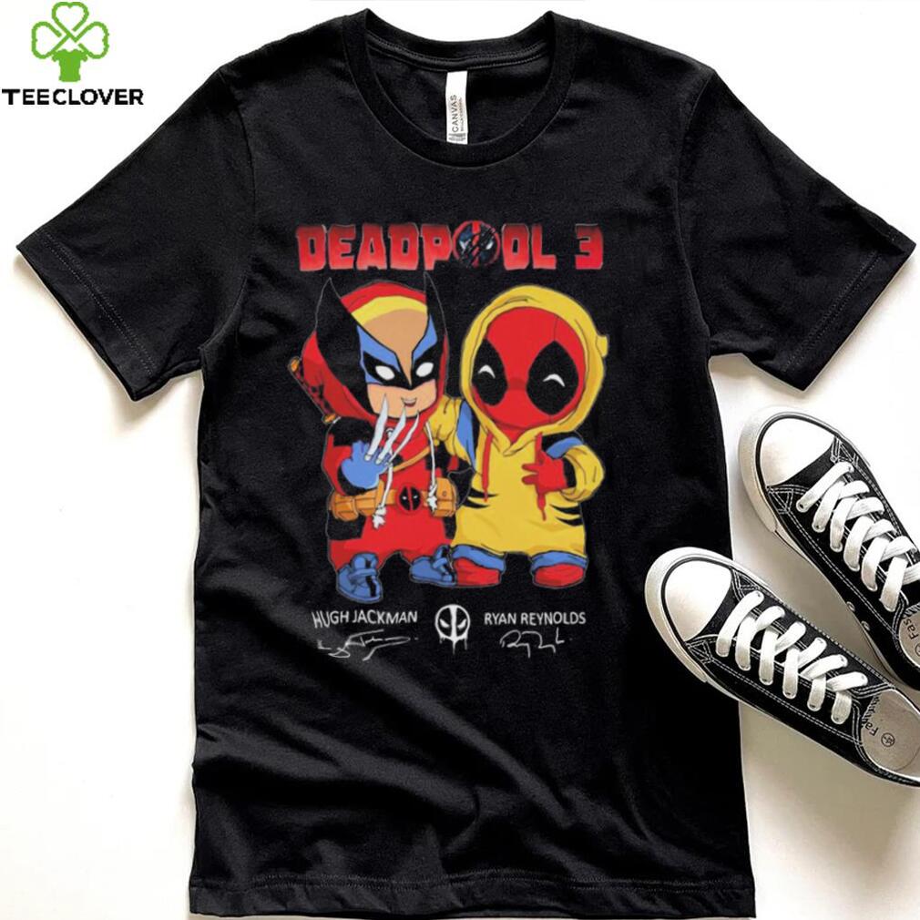 Deadpool 3 Hugh Jackman and Ryan Reynolds signatures shirt