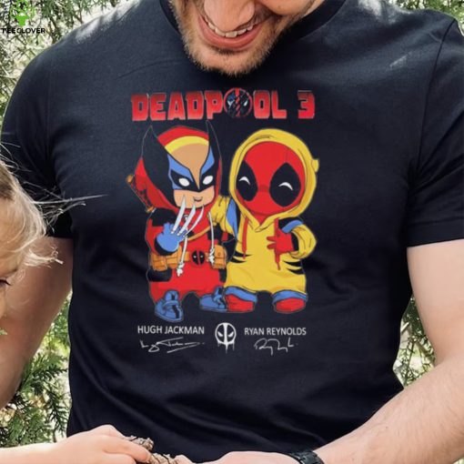 Deadpool 3 Hugh Jackman and Ryan Reynolds signatures shirt