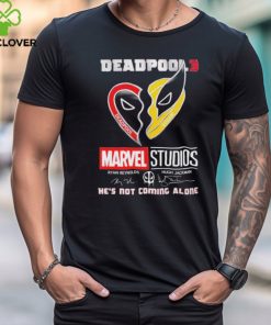 Deadpool 3 and Logan Mask Marvel Studios He’s not coming alone signatures shirt 2 Deadpool 3 and Logan Mask Marvel Studios He’s not coming alone signatures shirt