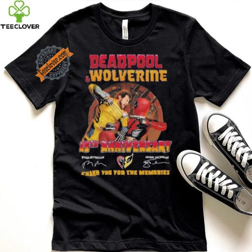 Deadpool And Wolverine 15th Anniversary Thank You For The Memories Signatures Shirt