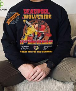 Deadpool And Wolverine 15th Anniversary Thank You For The Memories Signatures Shirt
