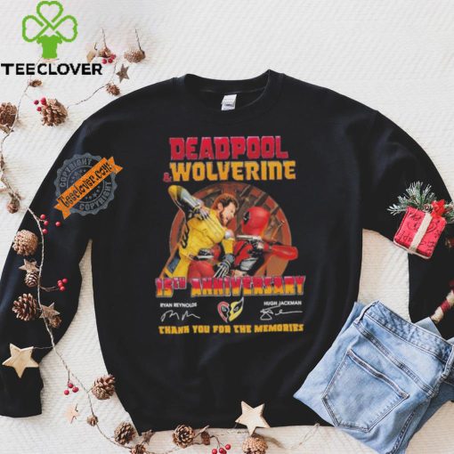 Deadpool And Wolverine 15th Anniversary Thank You For The Memories Signatures Shirt