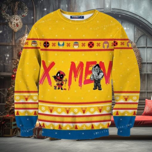 Deadpool And X men The New Mutants Marvel Christmas Ugly Sweater Mens