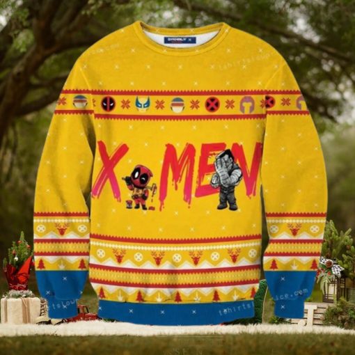 Deadpool And X men The New Mutants Marvel Christmas Ugly Sweater Mens