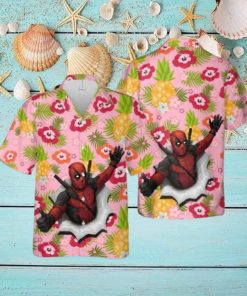 Deadpool Flower Hawaiian Shirt