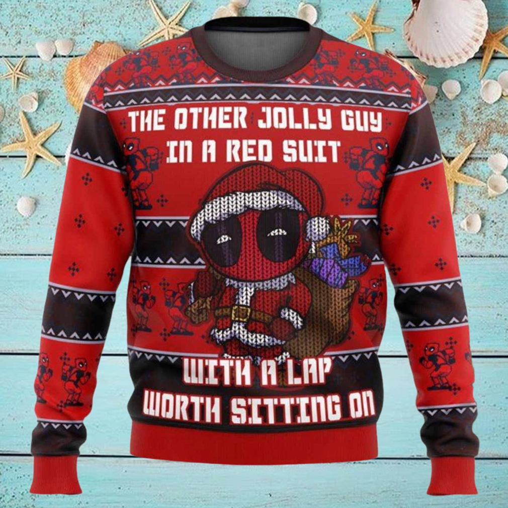 Deadpool Jolly Santa Hat Ugly Christmas Sweater Deadpool Jolly Santa Hat Ugly Christmas Sweater