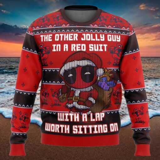 Deadpool Jolly Santa Hat Ugly Christmas Sweater
