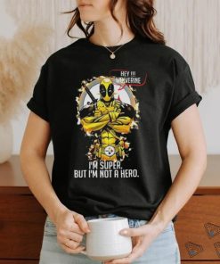 Deadpool Love Pittsburgh Steelers I’m Super But I’m Not A Hero Shirt