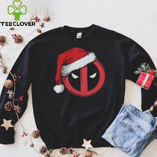 Deadpool Marvel Comics Mad Engine Santa Hat Graphic T Shirt