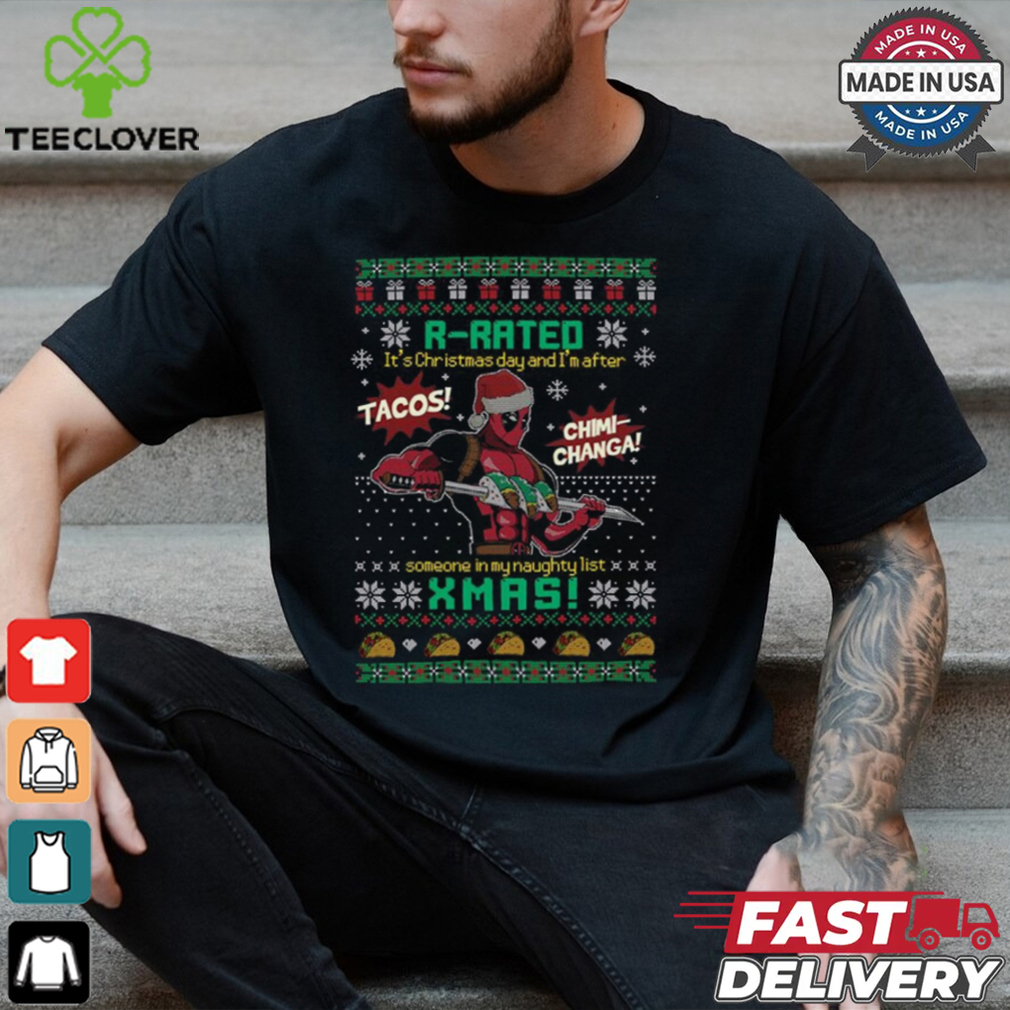 Deadpool R Rated Christmas Shirt Deadpool R Rated Christmas Shirt