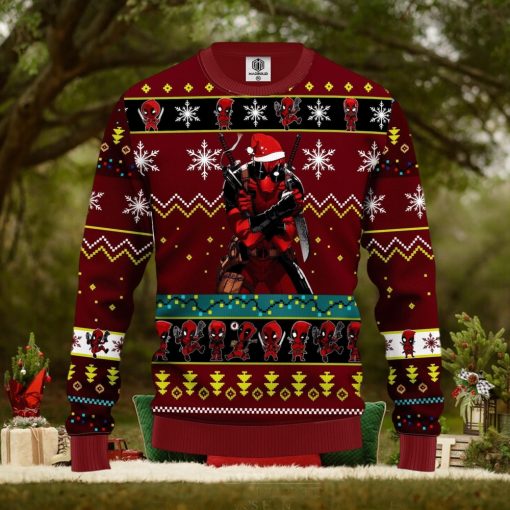 Deadpool Red Funny Ideas Ugly Christmas Sweater Gift Thanksgiving