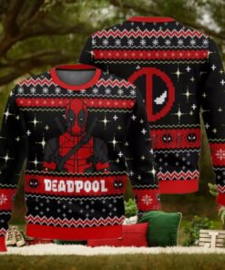 Deadpool Superhero Ugly Christmas Sweater, Deadpool Movie Xmas Sweatshirt, Deadp