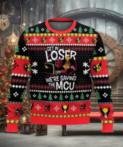 Deadpool Wolverine Get In Loser We’re Saving The MCU Ugly Christmas Sweater