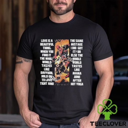 Deadpool Wolverine Marvel Studio Love Is A Beautiful Thing T Shirt