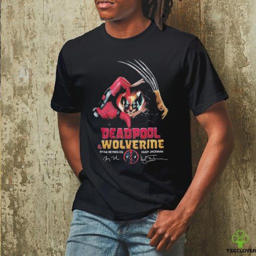 Deadpool & Wolverine Ryan Reynolds Hugh Jackman Signature Long Sleeve T Shirt