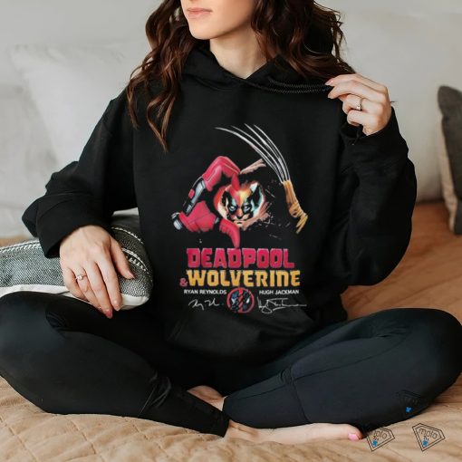 Deadpool & Wolverine Ryan Reynolds Hugh Jackman Signature Long Sleeve T Shirt