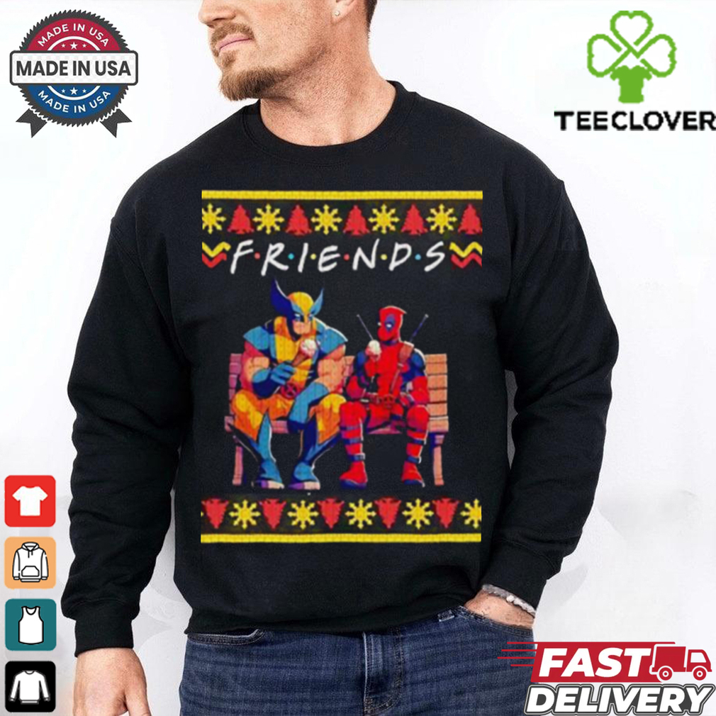 Deadpool and Wolverine Friends ugly Christmas shirt Deadpool and Wolverine Friends ugly Christmas shirt
